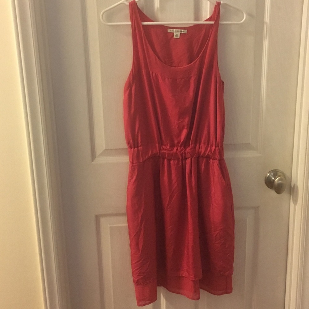 Banana republic red coral dress
